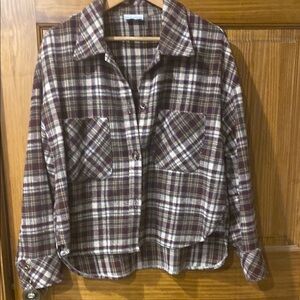 Plaid Button-Up Shacket